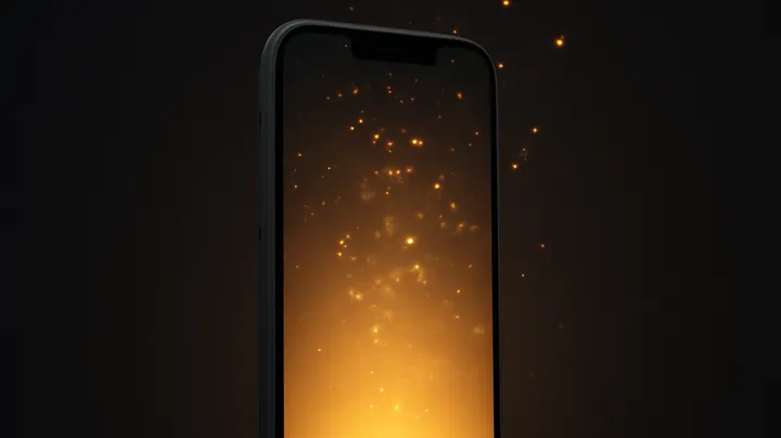 67777BED COM Modern phone with glowing screen